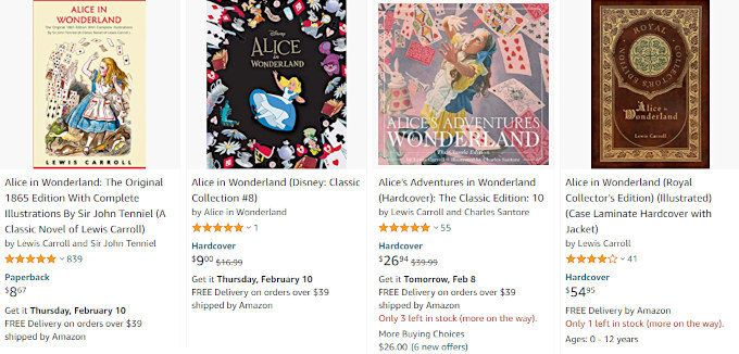 Alice In Wonderland Books Alice In Wonderland Books