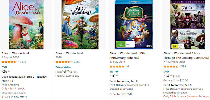 Alice In Wonderland Movies Alice In Wonderland Movies